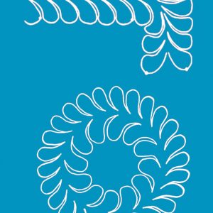 feather wreath and border stencil