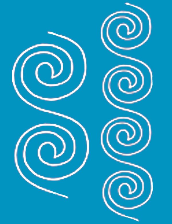 spiral border stencil